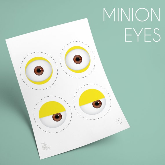 printable minion eyes