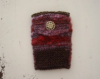 Knitted Phone Case, Knit Smartphone Case, Red Phone Case, Brown Phone Case, Purple Phone Case, Knitted iPhone Case, Electronic Accessory