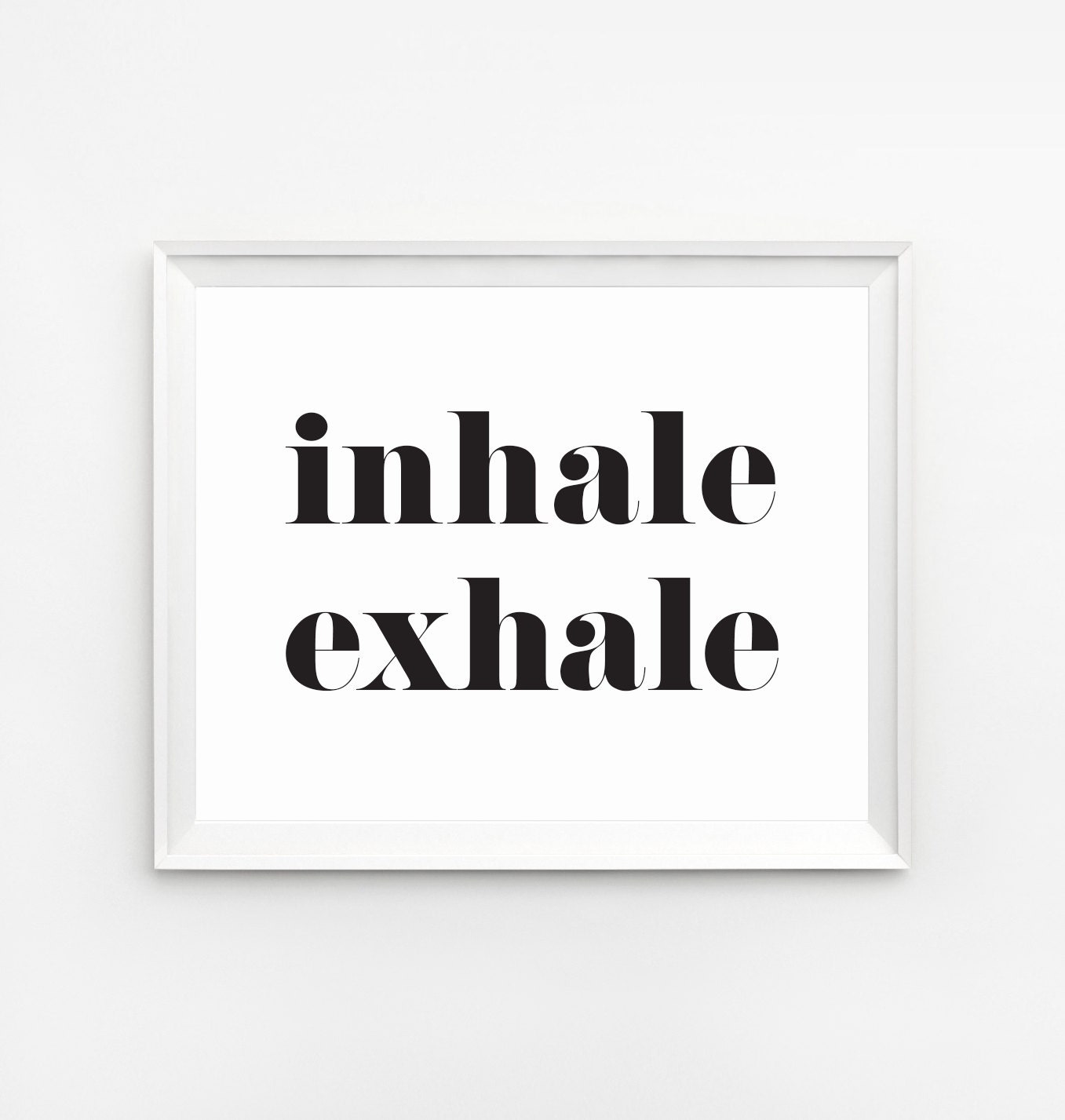 Inhale Exhale Poster Inspirational Print Meditation by ArteeCor