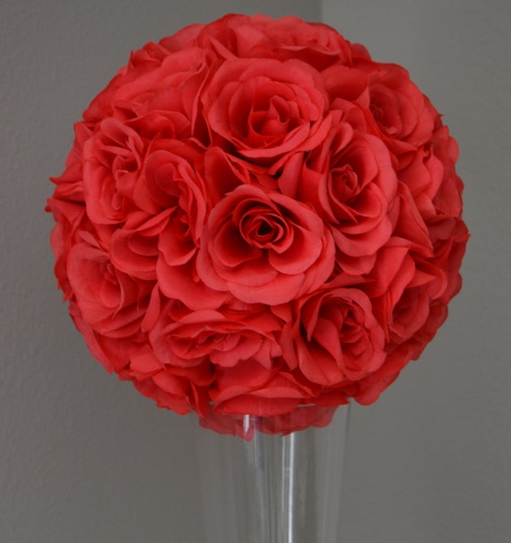 coral flower ball wedding centerpiece premium soft silk coral flower ball wedding centerpiece premium soft silk