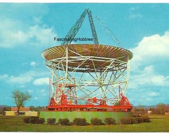REBER DISH, Parabolic Telescope,- Green Bank , w. VIRGINIA.- years 1970 Mint Vintage real Photo Postcard - back print historic, not written