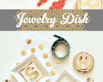 Custom Jewelry Dish Jewelry Holder Custom Ring Dish Ring Holder Monogrammed Gifts for Bridesmaids Maid of Honor Gift Sister (EB3125M)