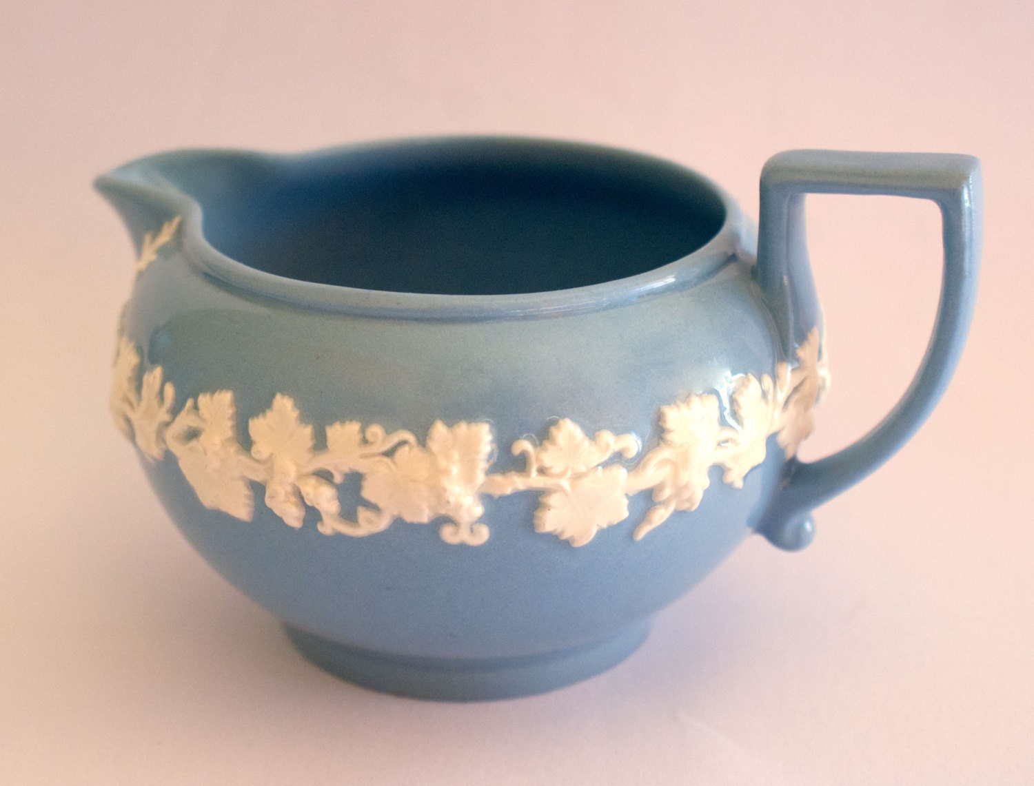 Wedgwood Queensware Creamer Embossed Grape Vine Cream on