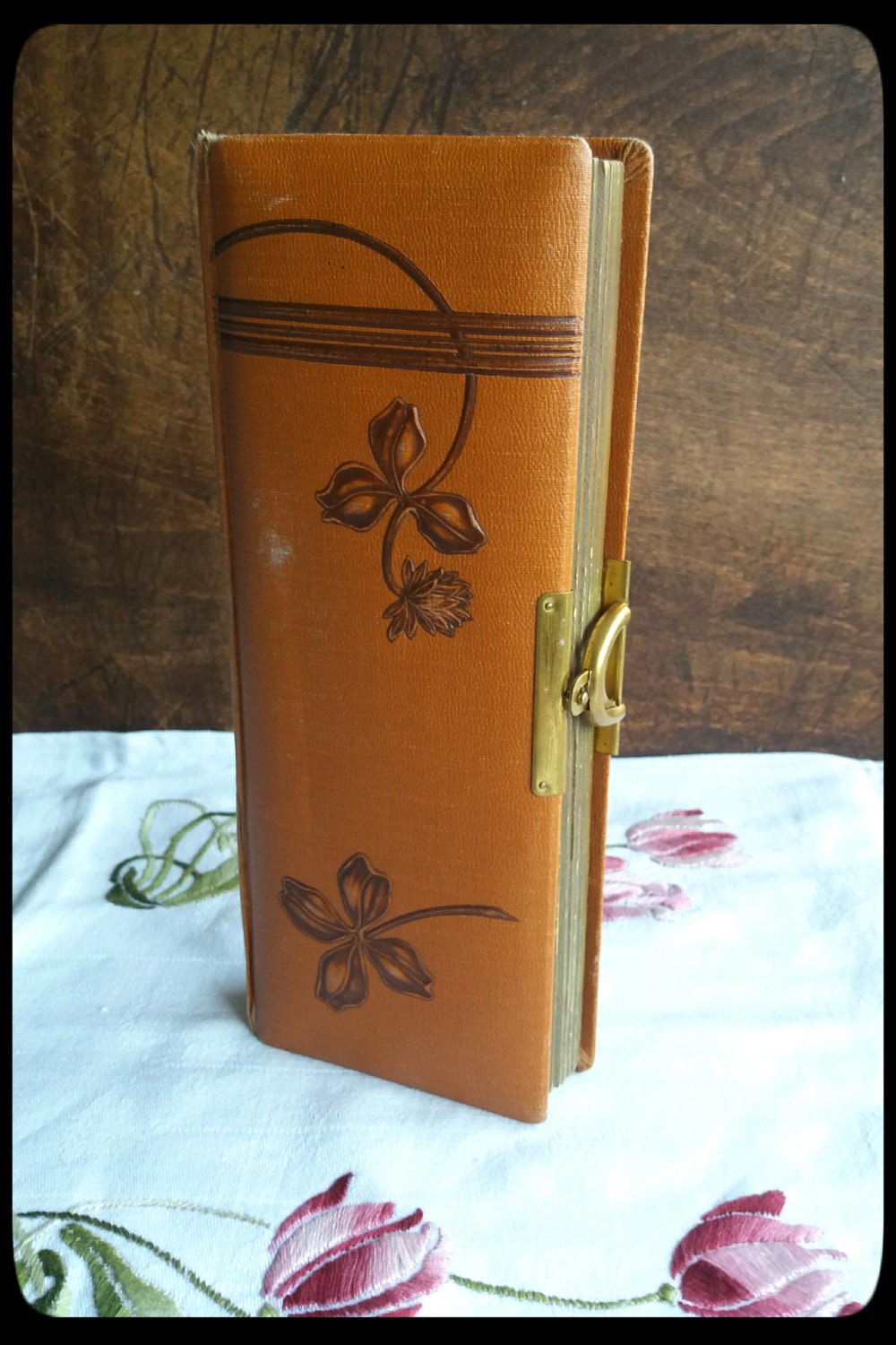 Vintage Art Nouveau photo album with 36 original photos from PawhillTreasures on Etsy Studio