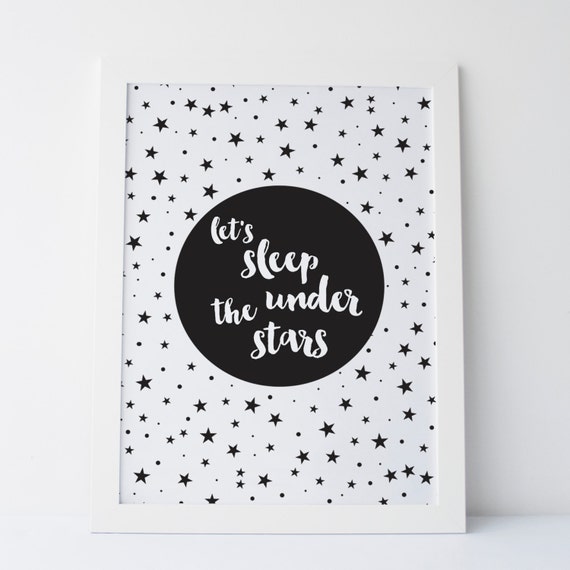 Printable Art Let's Sleep Under the Stars