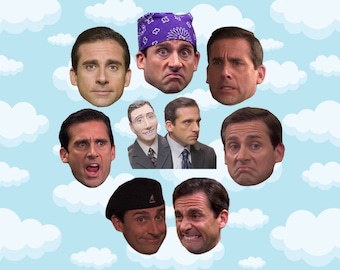 Michael Scott Expressions Sticker Pack 8 ct 2 x 1.5" - The Office Tv - Office Michael - Office Tv Show - Michael Scott - The Office Tv Gift
