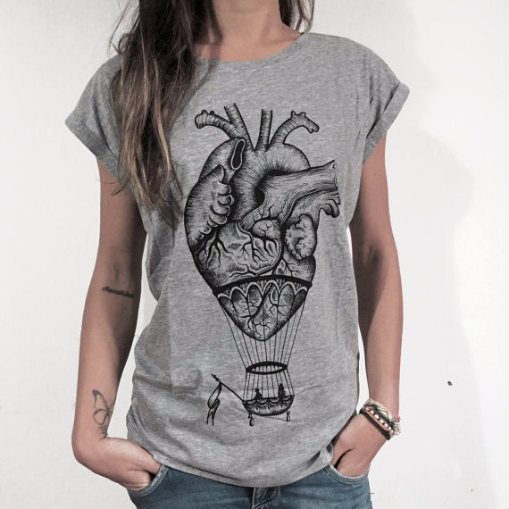 t shirt with anatomical heart