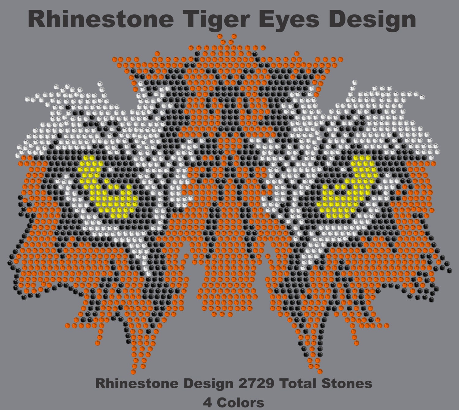 Download Rhinestone Tiger SVG DXF EPS Digital Cut File For Silhouette