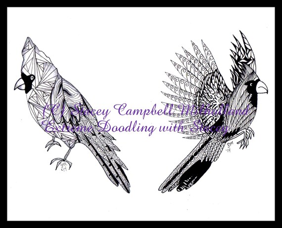 Cardinals Coloring Pages Digital Download