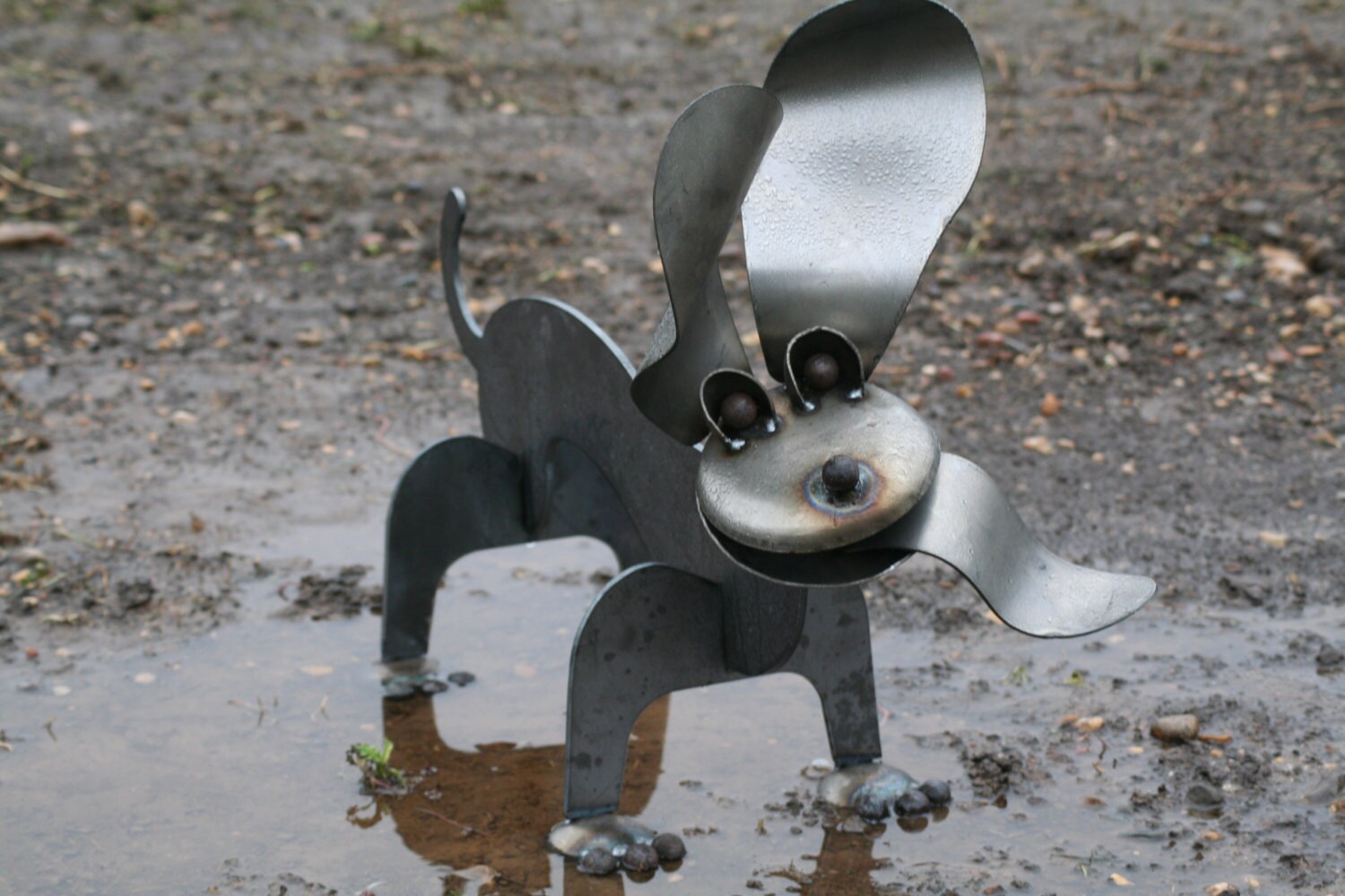 Metal Dachshund Wiener Dog Statue dog garden art dog