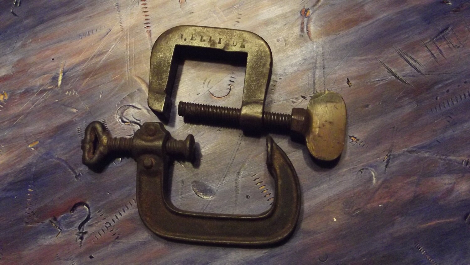 Old C clamps Industrial decor Unique.