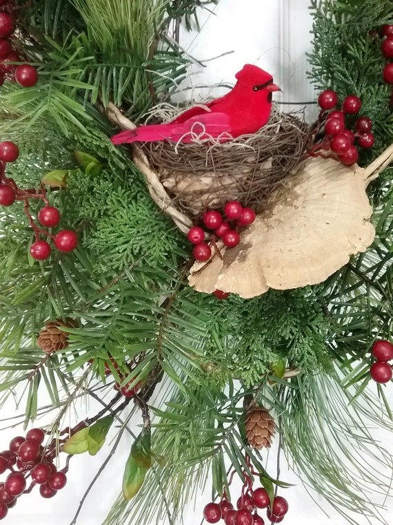 Christmas Wreath Birch Wreath Natural Twig Wreath Winter