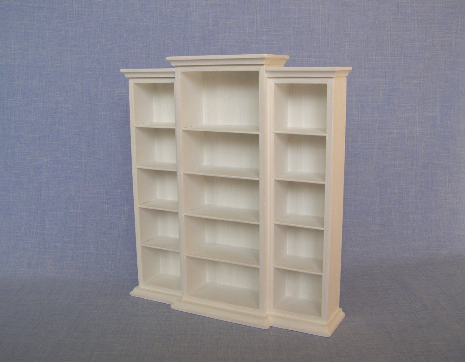 Bookcase /Display for dolls / 16 scale shelves for 12