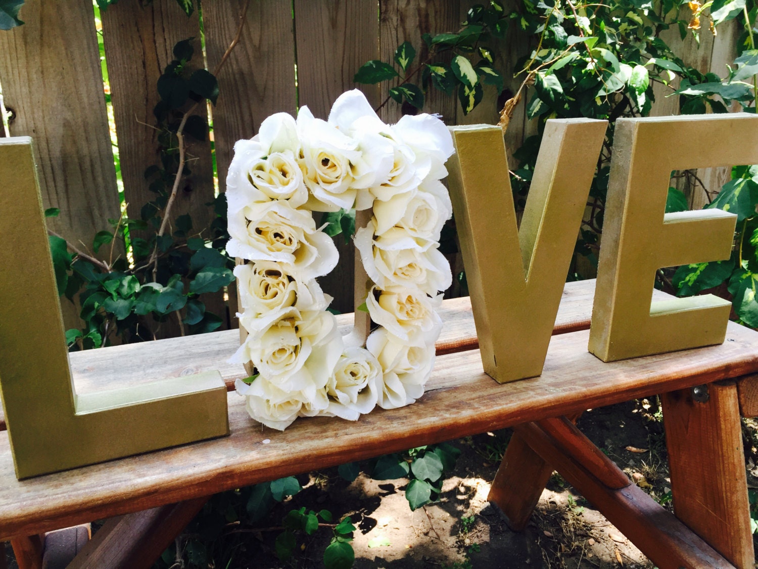 8 Paper Mache Floral Letter Wedding Decor Cake Dessert