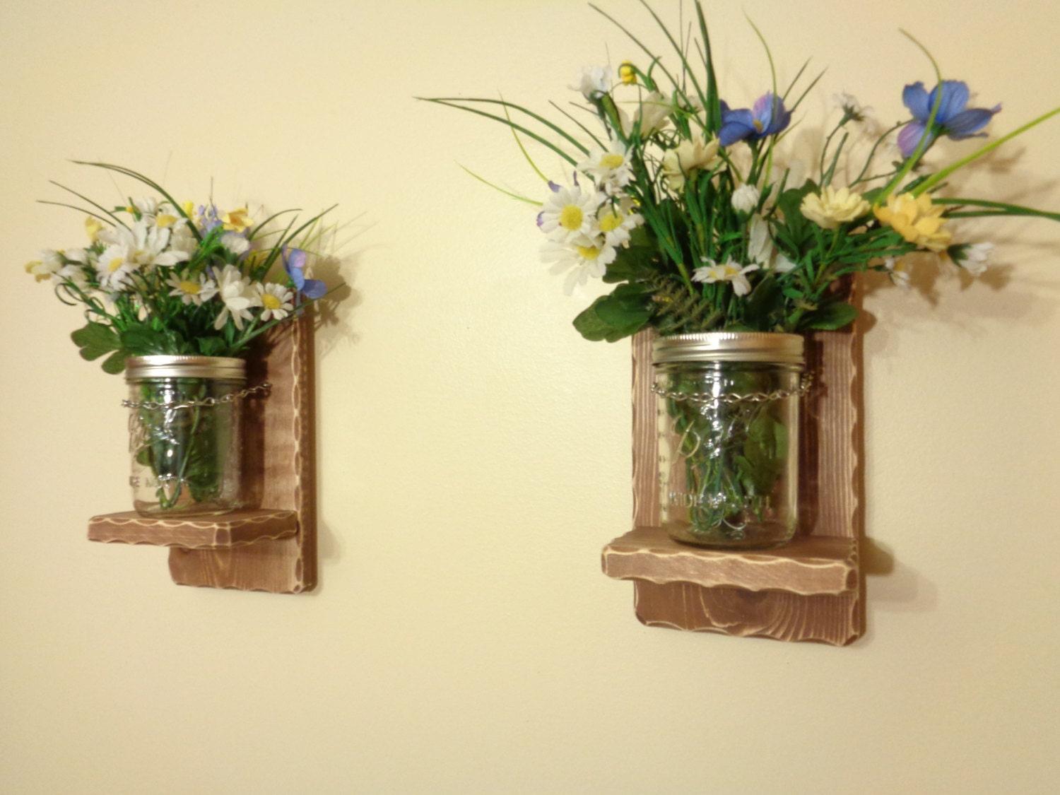Wall Sconces Mason Jar sconce Planters Vase Wall Decor