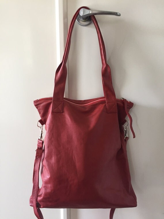 Genuine lambskin leather shoulder tote bag.Our by TanaandHide