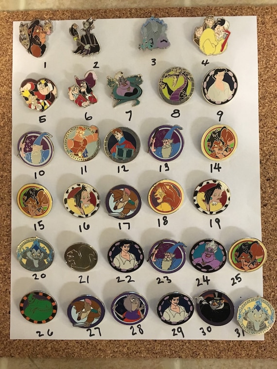 Disney Pin Trading 25 Assorted Pin Lot ~ Brand New Pins ~ No Doubles ~  Authentic