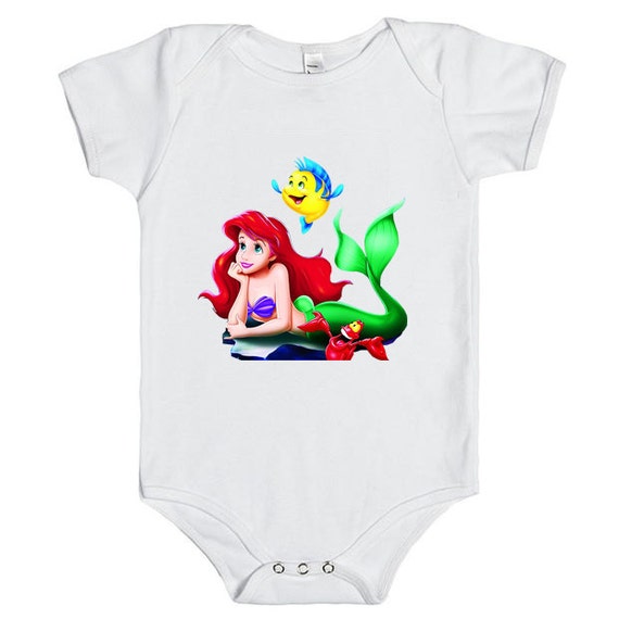 Ariel Little Mermaid Onesie Ariel Little Mermaid by KIDzChildz