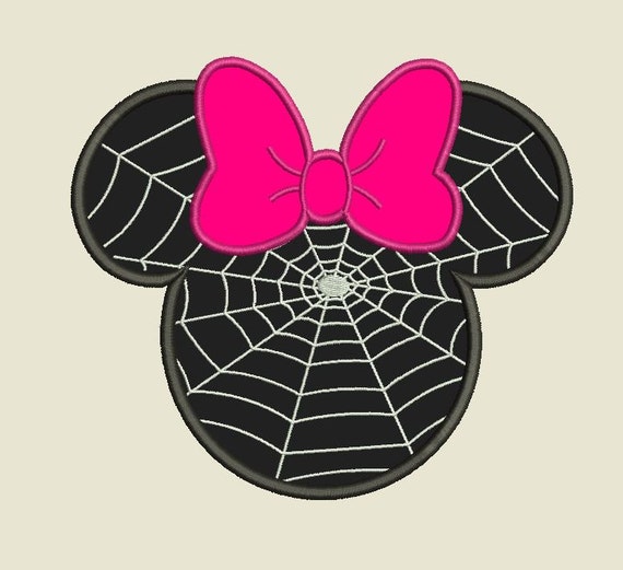 Minnie Mouse Spider Web Machine Embroidery and Machine by InaHoop