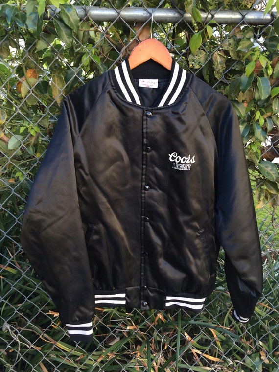 Vintage 1982 Coors Light Silver Bullet Satin Varsity Jacket