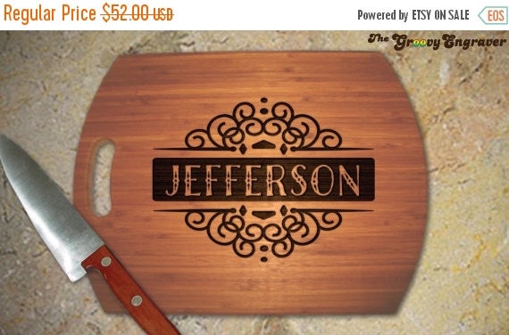 FALL SALE Custom Engraved Bamboo Cutting Board By GroovyEngraver