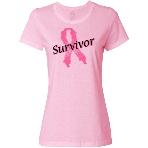 Breast Cancer Survivor Pink Ribbon Women's T-Shirt By