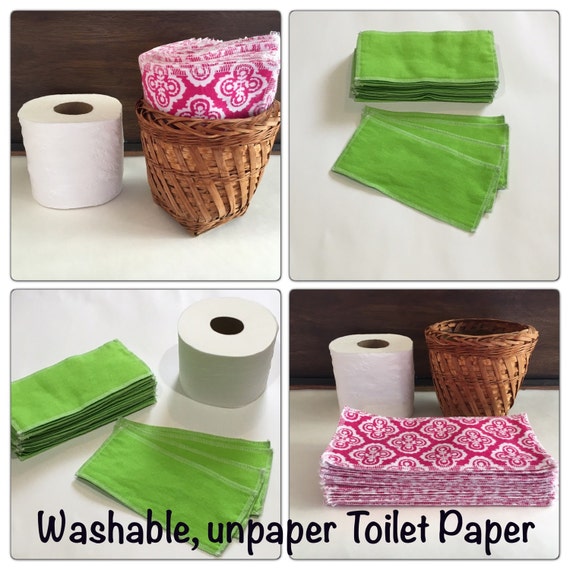 Washable Reusable Toilet Paper 2 Ply Cloth Wipes Ivory Soft