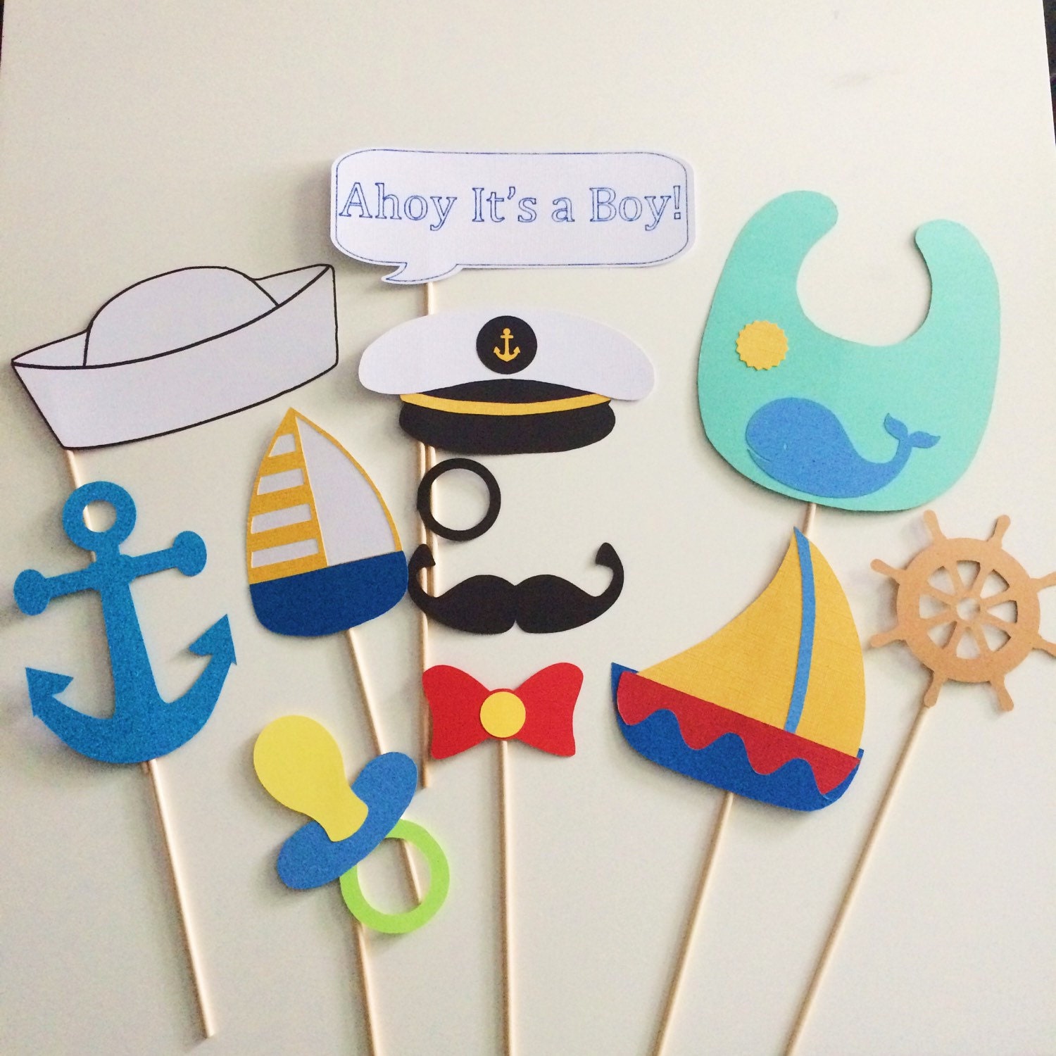 Nautical Themed Photo Booth Props Photo Props by WCBCraftStudio