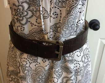 brown leather belt, Gen rigu leather belt