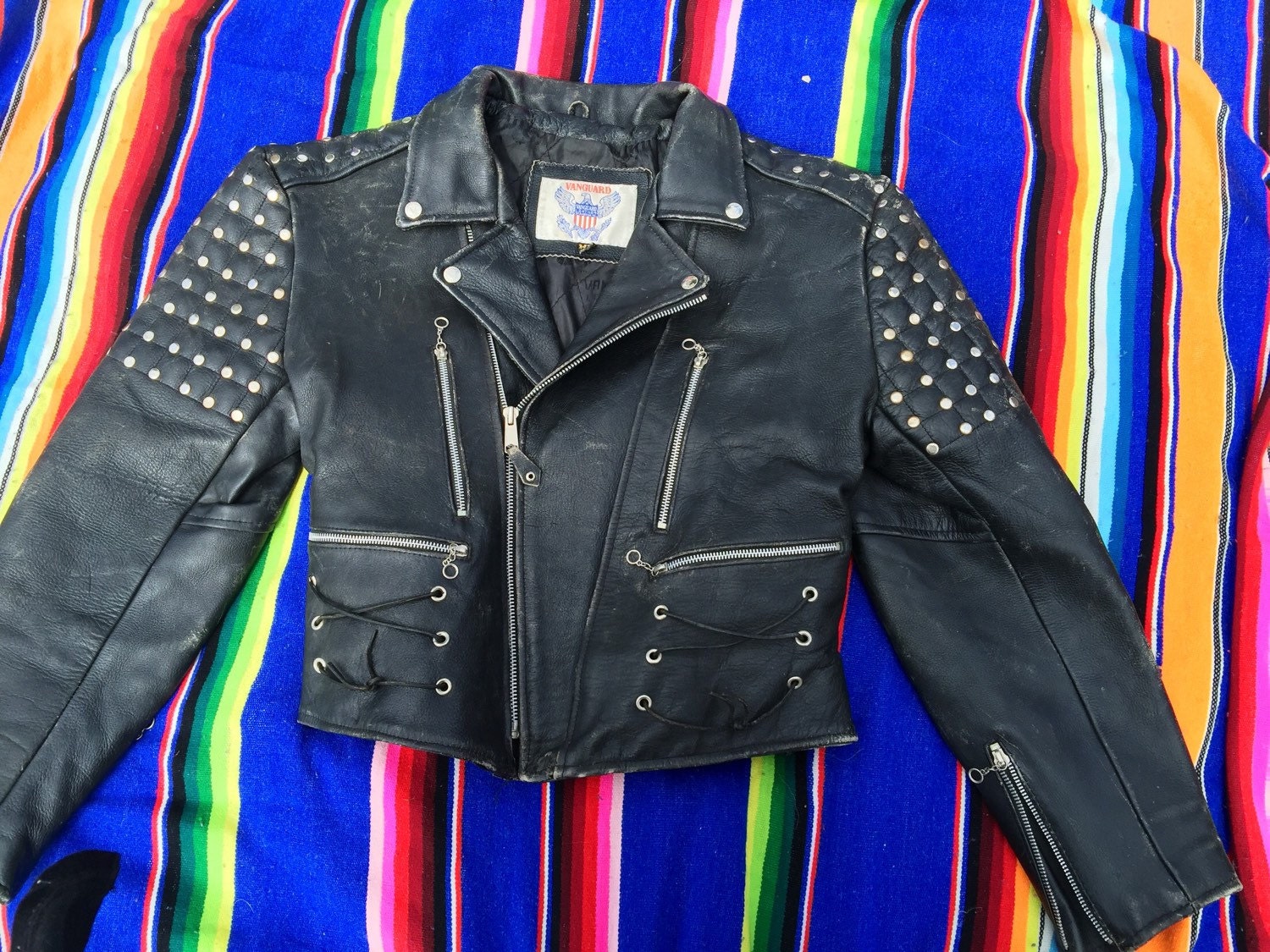 Vintage Leather Motorcycle Jacket by Discotrashvintage on Etsy