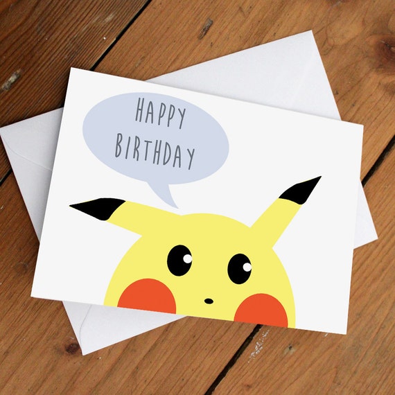 PIKACHU CARD // happy birthday cute pokemon love