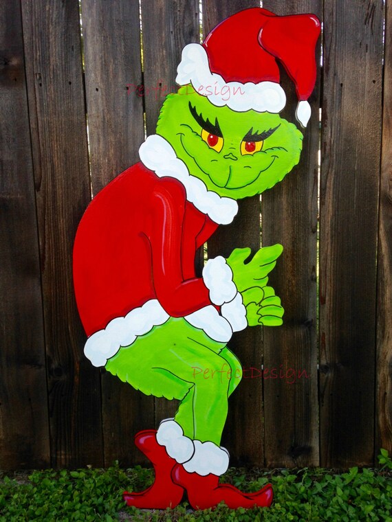 GRINCH Stealing the CHRISTMAS Lights Lawn by PerfectDesignShop