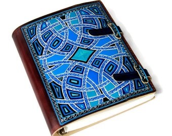 Gift Leather Journal Notebook Diary Gift for Him Gift for Her Custom Journal Blue Leather TiVergy Book