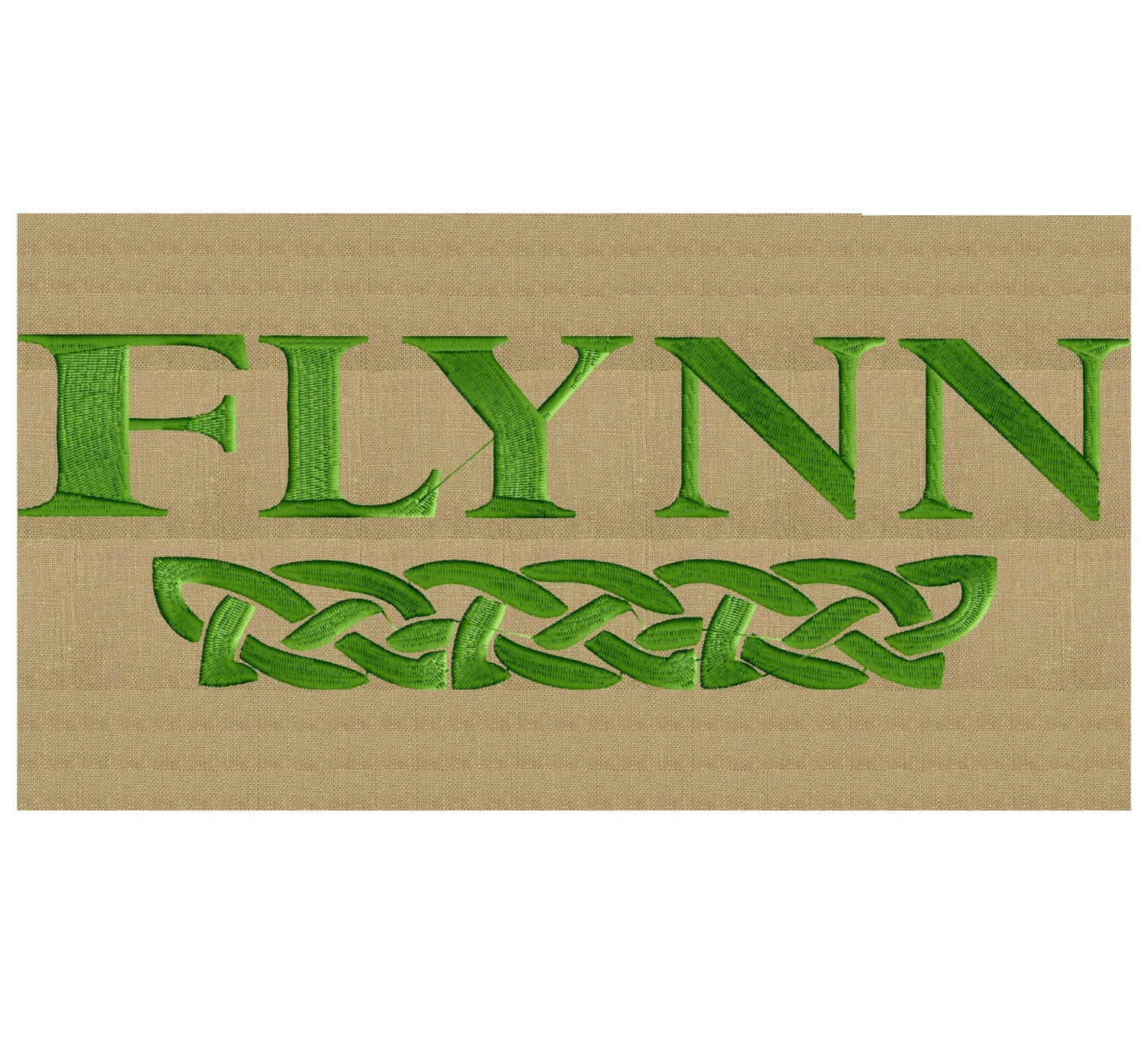 Irish Celtic Braid Embroidery Design font frame Font not