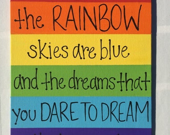 Rainbow paintings | Etsy