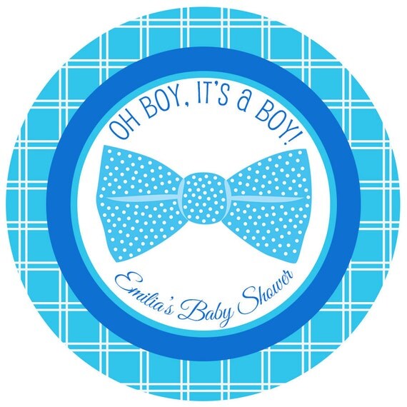 Oh Boy Its a Boy Thank You Personalized Favor Sticker Baby