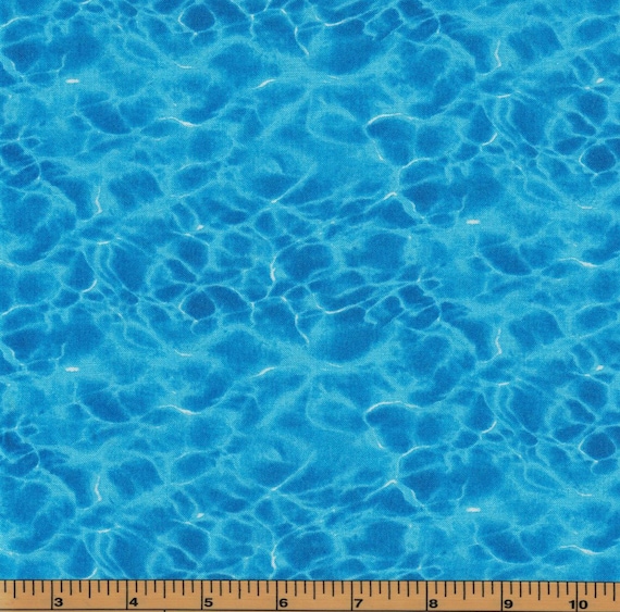 Landscape Medley Blue Water Fabric Elizabeth's Studio