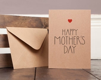 Mother's Day Card Mum's typography modern Greetings card