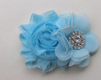 Baby blue flower girl bows light blue frozen bows blue wedding hair clip toddler Frozen hair bow blue bridesmaid hair clip frozen hair clips