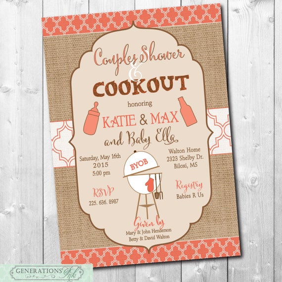 Baby Shower Cookout Invitations 2