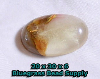 Copper Rutilated Quartz Oval Cabochon Bead 20mm x 30mm x 6mm c60183