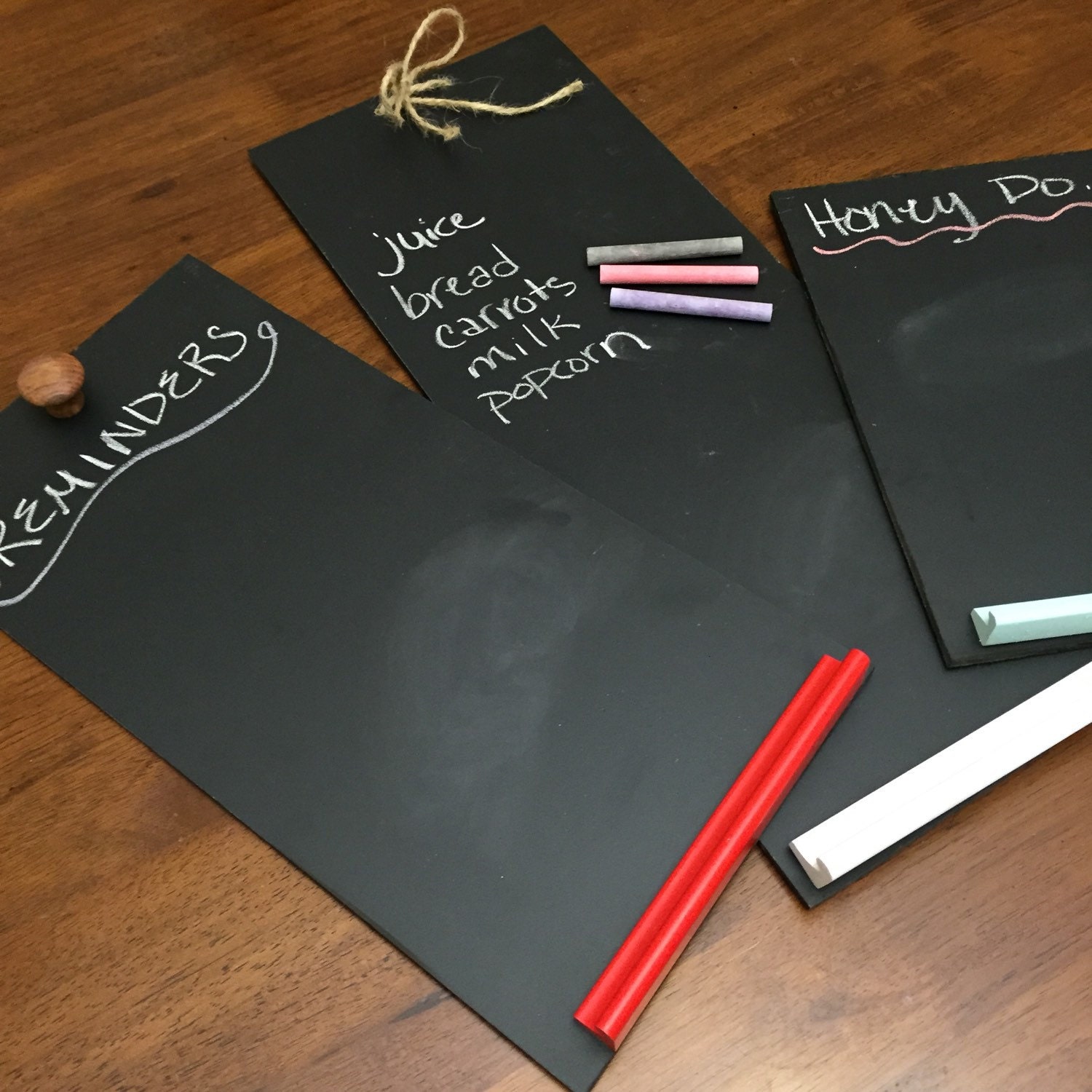 Chalkboard Memo Board with Matching by BelleVieArtDecor