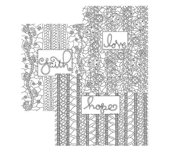 faith hope love coloring pages - photo #3
