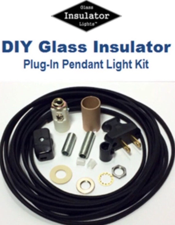 Insulator Swag Light Kit Plug-In Pendant Lights Parts Kit