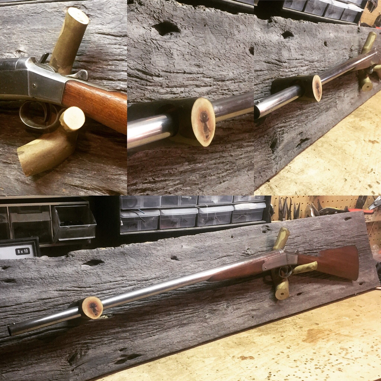 wooden gun rack