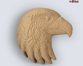 Eagle Head Relief - DIY Cardboard Craft