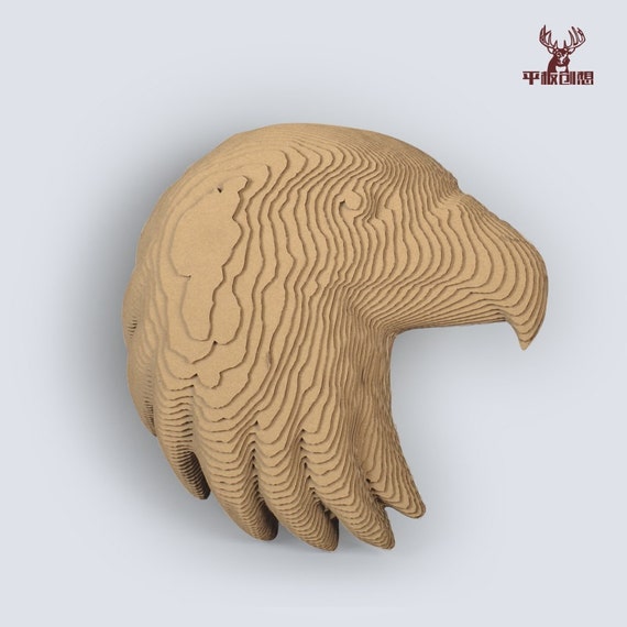 Eagle Head Relief DIY Cardboard Craft
