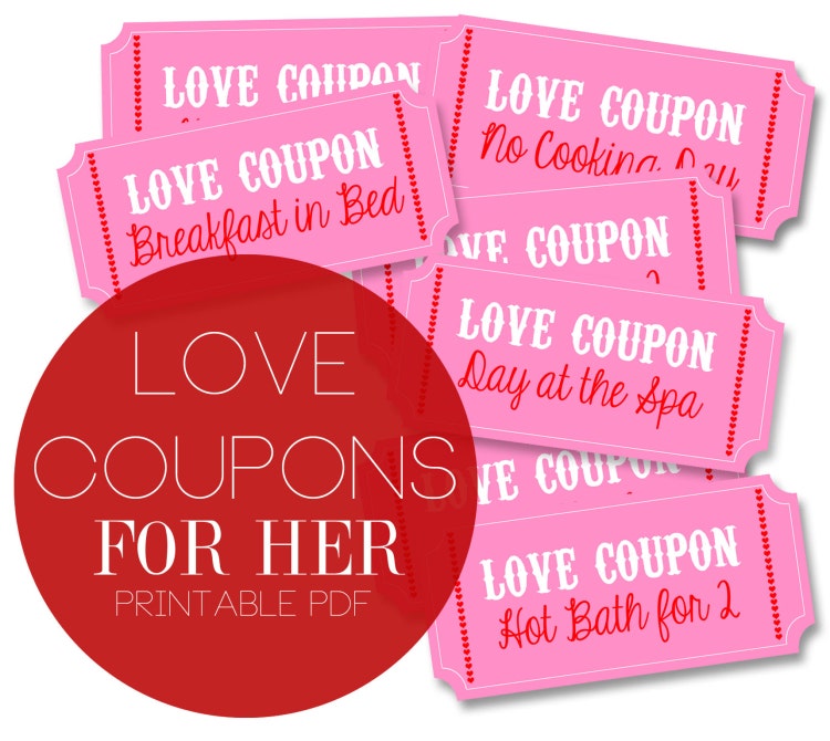 Printable Love Coupons for her by AutumnNorthernLights on Etsy