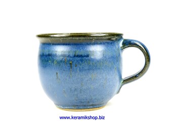 Ceramic Cup small bulge effect blue