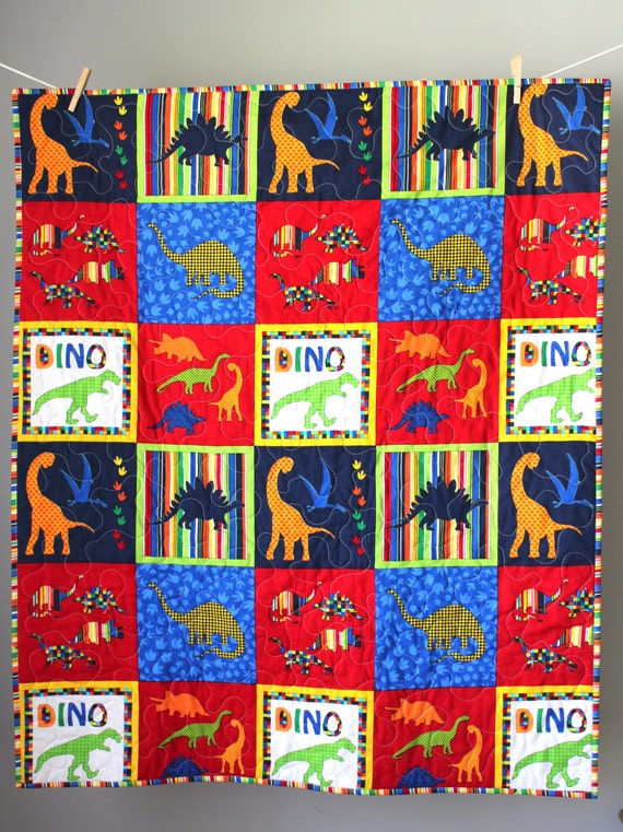 Baby Quilt Boy Dinosaur Quilt Dinosaur NurseryDinosaur